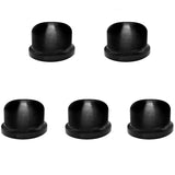 ECUDIS Pack of 5 Solid Metal Lamp Finials Caps Knob for Lamp Shade Holder Harp, 1/2 Inch Tall (Black)