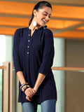 Libas Women'S Viscose Rayon Straight Kurtis (29286I_Navy Blue Navy Blue L