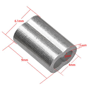 1/16 200PCS Aluminum Crimping Loop Sleeve for Wire Rope, Cable Ferrule