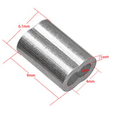 1/16 200PCS Aluminum Crimping Loop Sleeve for Wire Rope, Cable Ferrule