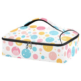 SyXIOP Insulated Casserole Carrier Bag Cartoon Colorful Polka Dots