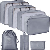 Tortoise Zone 7Piece Travel Packing Cubes Set, Luggage Organizer Bags With Toiletry Bag, Shoe Bag, Laundry Bag & Storage Pouche