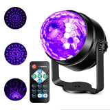Litake UV Black Lights for Glow Party, 6W LED Disco Ball Strobe Lights for Dark Party Supplies, Sound Activated with Remote Cont