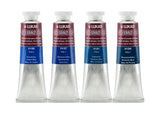 Lukas 1862 Professional Artist Oil Paint - Blues, 37 mL - Set of 4 - Outstanding Lightfastness, Non-Yellowing, with Beeswax for 