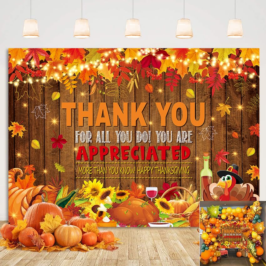 Thanksgiving Banner Thank You for All You Do Backdrop Give Thanks Photography Backgound Thanksgiving Friendsgiving Thank You Par