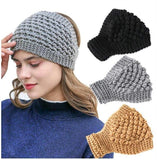 Prostuff.In Winter Fashion Wool Knitted Fuzzy Lined Head Wrap Headband Ear Warmer Hat Neck Warmer Scarf One, Random Color 1 Pcs