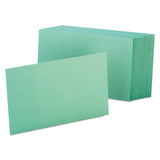 Oxford Blank Color Index Cards, 4 x 6, Green, 100 Per Pack (7420 GRE)
