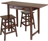Winsome Mercer Double Drop Leaf Table With 2 Stools