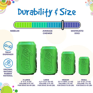 Sodapup Dog Chew Toy And Treat Dispenser - Enrichment Dog Toys - Treat Dispensing Dog Toys - Dog Puzzle Toys - Dog Treat Toy - L