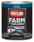 Krylon Farm & Implement Brush On-Paint, High Gloss, Ford Blue, 1 Quart