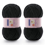 2 Pack Chunky Yarn for Crocheting - Chenille Yarn for Knitting - Bulky Blanket Yarns for Crocheting Blankets Amigurumi Craft Hat