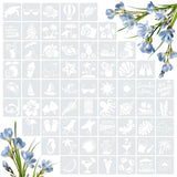 Amrules 65 Pcs Painting Stencils, Hawaii Theme Drawing Templates Set for Crafts, Reusable DIY Art Stencil Sets for Wood, Walls, 