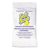 Soft Scrub 10006 Automatic Dish Detergent, Lemon Scent, Powder, 1 oz. Packet, 200/Carton