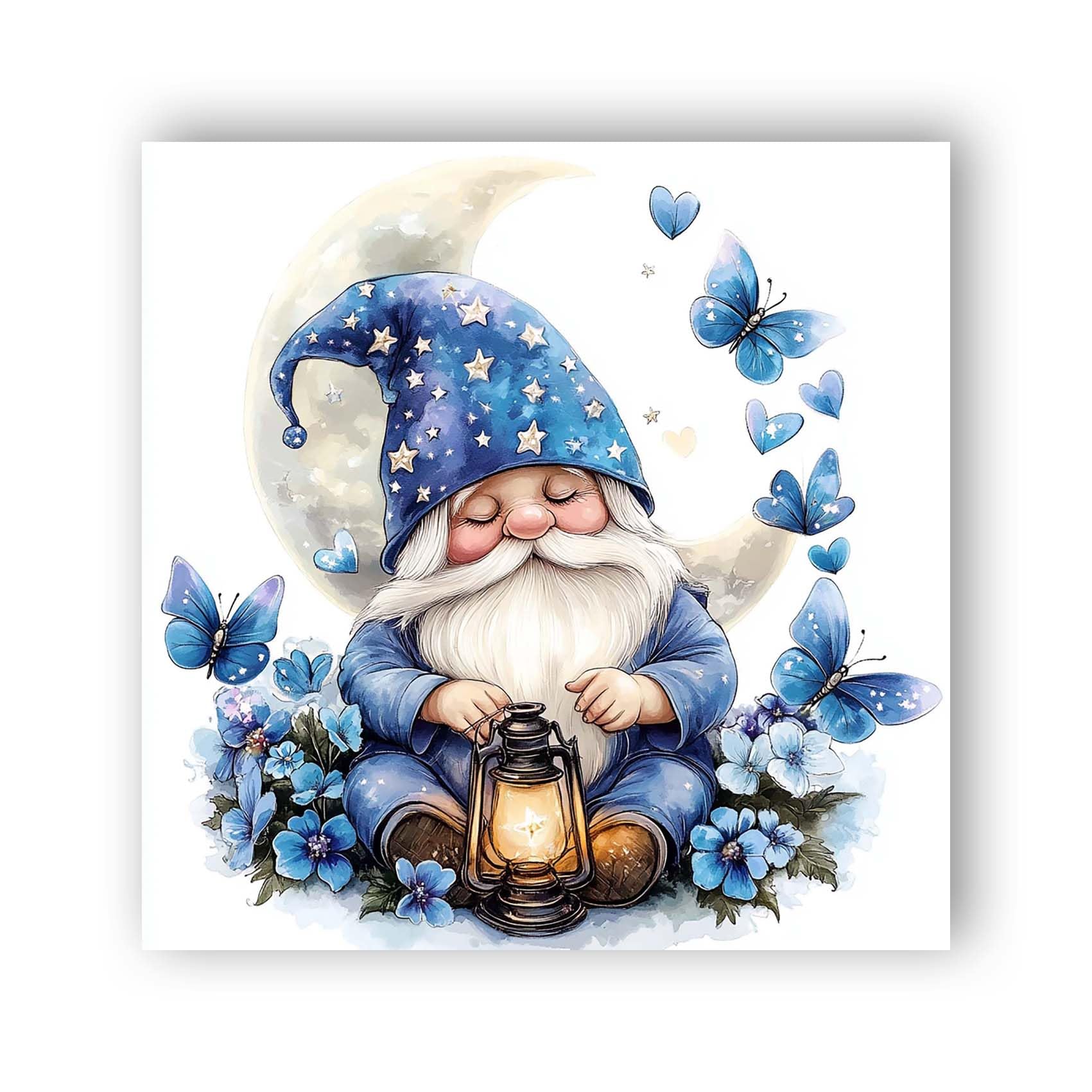 Wergund 5D Diamond Art Dwarf, Diamond Art Kits for Adults Moon Cartoon, Diamond Painting Full Drill Crystal Rhinestone Embroider