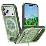 ZHOGTNEG for Magnetic Heat Dissipatio case for iPhone 17 Pro Max, for MagSafe, Cooling Drop Protection, Adjustable Metal Kicksta