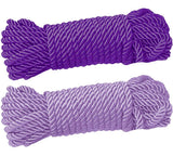 2 Pack All Purpose 32 feet 8mm(1/3inch) Diameter Soft Silk Rope Solid Braided Twisted Ropes,10m Durable and Strong All Purpose T