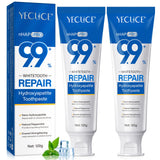 9.9% Hydroxyapatite Toothpaste - Enamel Protection & Tooth Strengthening, 2 Pack, Natural Peppermint for Fresh Breath, Gentle Mi