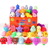 60 Pack Mochi Squishy Toys, Kawaii Mini Animal Squishies for Kids Treasure Box Classroom Prizes Birthday Party Favors Goodie Bag