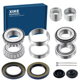 XiKe 2 Set Fits 2000 Lbs 1.000'' inch Axles Trailer Wheel Hub Kit, L44643 L44610 Bearings, 12192TB/34823 Seal, OD 1.98'' Dust Co