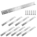 Redunest L Bracket, Heavy Duty Corner Brace, 10 Pack 14.8 Metal Shelf Bracket Angle Bracket for Shelves, Polished Silver Stainle