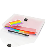 Mezon Plastic 7 Pocket Expanding File Folder | A4 Size Letter Document Storage Organizer | Document Holder With Label Tabs & Clo