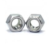 20Pcs 3/8-16 Nylon Insert Hex Lock Nuts, 304 Stainless Steel Locknuts,Standard Inch Thread Nylock Nuts,Silver Tone