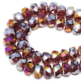 DIQIO 10mm Sparkle Rondelle Crystal Beads for Jewelry Making - Spacer Faceted Beads for Bracelets(57-60pcs, Medium Purple)