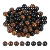 HARFINGTON 200pcs Round Wooden Beads, 12mm Dia Small Wood Beads for DIY Crafts, Bracelet, Wristlet, Necklace, Jewelry Making, Bl