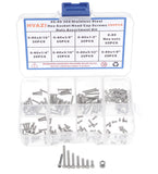 HVAZI #0-80 304 Stainless Steel Hex knurled Socket Head Cap Screws Nuts Assortment Kit;Screws Lengths from 1/8 to 1/2