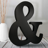 AOCEAN 8 inch Black Wood Letters Unfinished Wood Letters for Halloween Decorative Standing Letters Slices Sign Board Decoration 