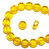 DIQIO 8mm Sparkle Flat Coin Round Crystal Beads (78-82pcs, Gold AB)