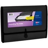 Avery Expanding File Folder Organizer, 13Pocket Accordion File Organizer, Black, Holds 425 Letter/A4Size Sheets (73553)