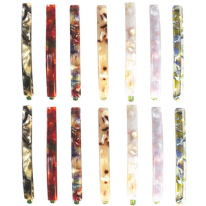MIAO JIN 14 Pcs Hair Clips Bobby pins Acetate Barrettes Hair Accessories Fashion Geometric Bobby Hair Clips (7 Design)