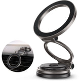 GolbinBox Car Phone Holder for MagSafe [360Rotation] Metal Design iPhone Car Mount,Folding Car Mount [Detachable Base] Strong Ma