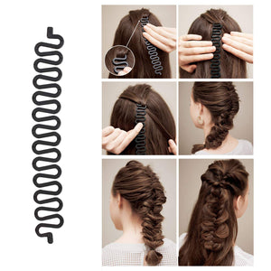 OBSCYON 27Pcs Hair Styling Set, Hair Design Styling Tools, DIY Hair Accessories Hair Modelling Tool Kit Magic Fast Spiral Hair B