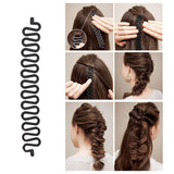 OBSCYON 27Pcs Hair Styling Set, Hair Design Styling Tools, DIY Hair Accessories Hair Modelling Tool Kit Magic Fast Spiral Hair B