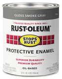 RustOleum 7786502 Protective Enamel Paint Stops Rust, 32Ounce, Gloss Smoke Gray, 1 Quarts (Pack of 1)