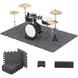TONOR Drum Mat Set, 18PCS, Each 15.8'' x 11.8'' x 0.35'', Soundproof Carpet with Non-Slip Bottom, Thick Sound Absorbing Panel fo