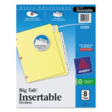 Avery 23285 Insertable Big Tab Dividers, Letter Size, Clear Tabs, 8Tabs/Set