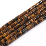 NITOPUPU 150Pcs 4 2mm Natural Yellow Tiger Eye Spacer Stone Beads for Jewelry Making Supplies, Loose Semi Flat Round Gemstone T