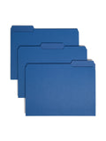 Smead Interior File Folder, 1/3Cut Tab, Letter Size, Navy, 100 per Box (10279)