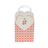 Chumbak N Alphabet Gift Bag with Nightingale Print, 2.4L Large Paper Gift Bag with Handles for Birthday Return Gifts, Personaliz