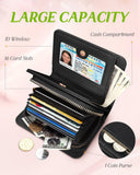 Bistup Credit Card Holder Wallet for Women Cute Leather Ladies Teen Girls Female Cardholder Wallets Accordion Purse Small Medium