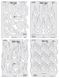 Artool IwataMedea Freehand Airbrush Templates, FlameORama Mini Series
