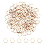 NBEADS 200 Pcs Hexagon Wood Linking Rings, 0.79 Unfinished Wood Hexagon Frames Unfinished Wood Pieces Rings Shape Linking Ring C