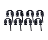 QCAA Sliding Door Loop Lock, Child Safe & Home Security, for Patio French Door, 1-1/4, Matte Black, 8 Pack, Made in Taiwan