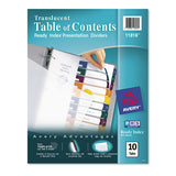 Avery 11818 Customizable Table of Contents Plastic Dividers, Letter, 10Tabs/ST