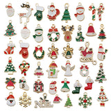SANNIDHI 50pcs Christmas Charms Gold Plated Enamel Kit Jewelry Making