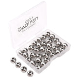 DADIFEN 304 Stainless Steel Round Beads 10mm 36pcs Spacer Beads for Jewelry DIY Making and Repairing