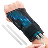 CURECARE 2 in 1 Carpal Tunnel Wrist Brace Night Support, New Updated 360 Adjustable Strap Wrist Splint for Arthritis, Tendonitis
